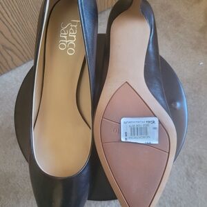 Franco Sarto Black Leather Heels